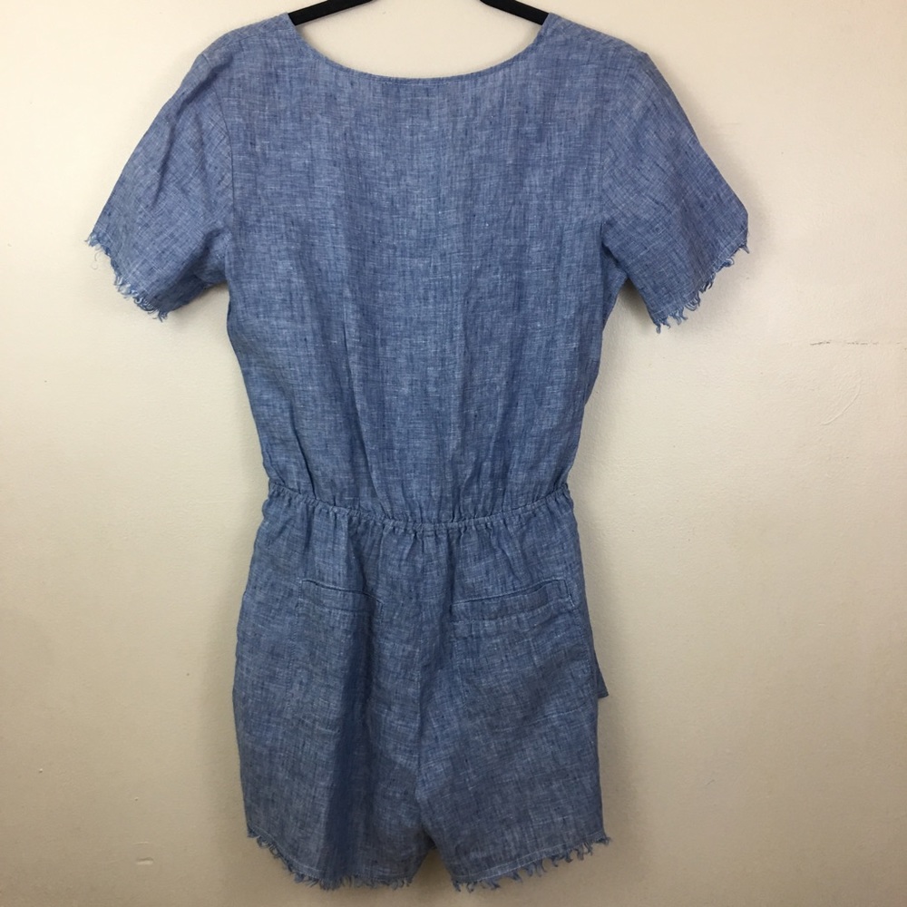 Anthropologie Sanctuary Linen Chambray Romper XS - Picture 6 of 7